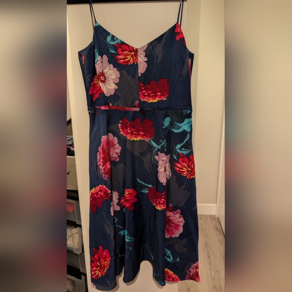 Banana Republic Navy Floral Maxi Dress